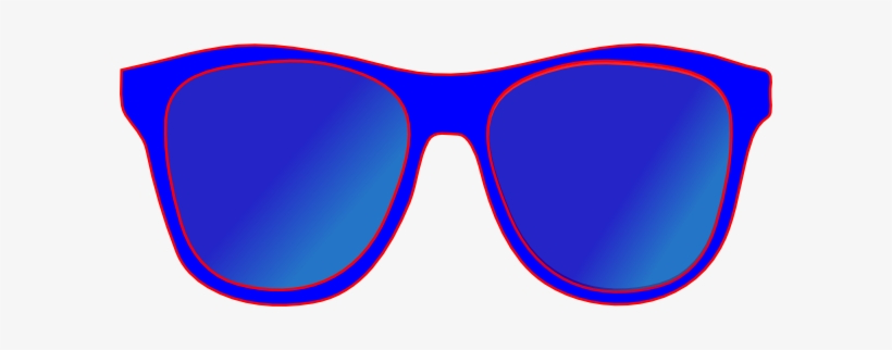 Blue Sunglasses Front Clip Art Vector Online Royalty - Clip Art, transparent png #635108