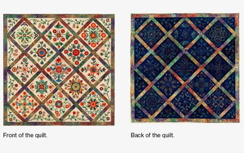 The Quilt Is A Result Of The 'electric Quilt Block - Rose Of Sharon Block Book, transparent png #635324