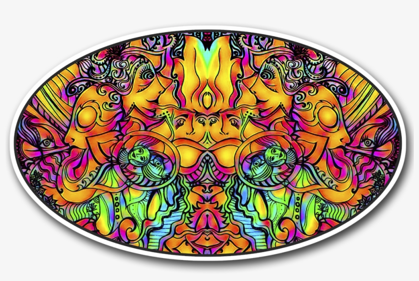 Stickerjunkies Original Trippy Colorbomb - Stained Glass, transparent png #635751