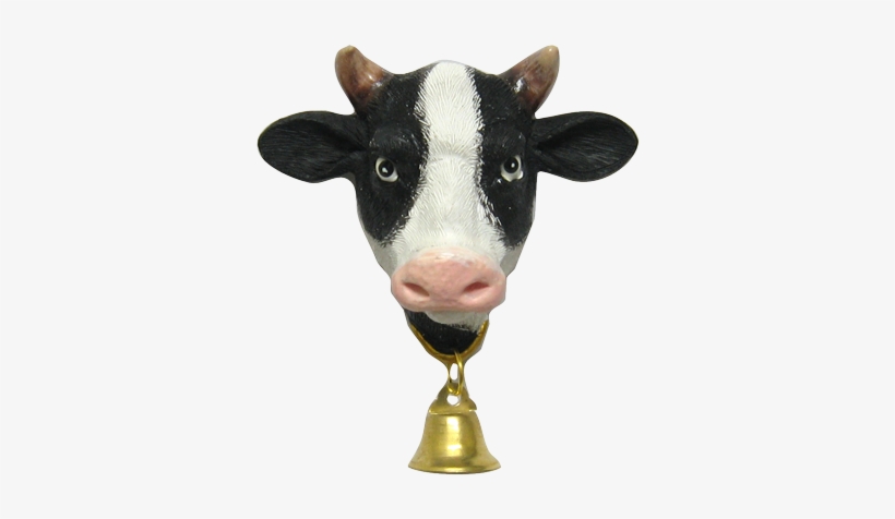 Resin Cow Head Magnet With Bell - Cattle, transparent png #635800