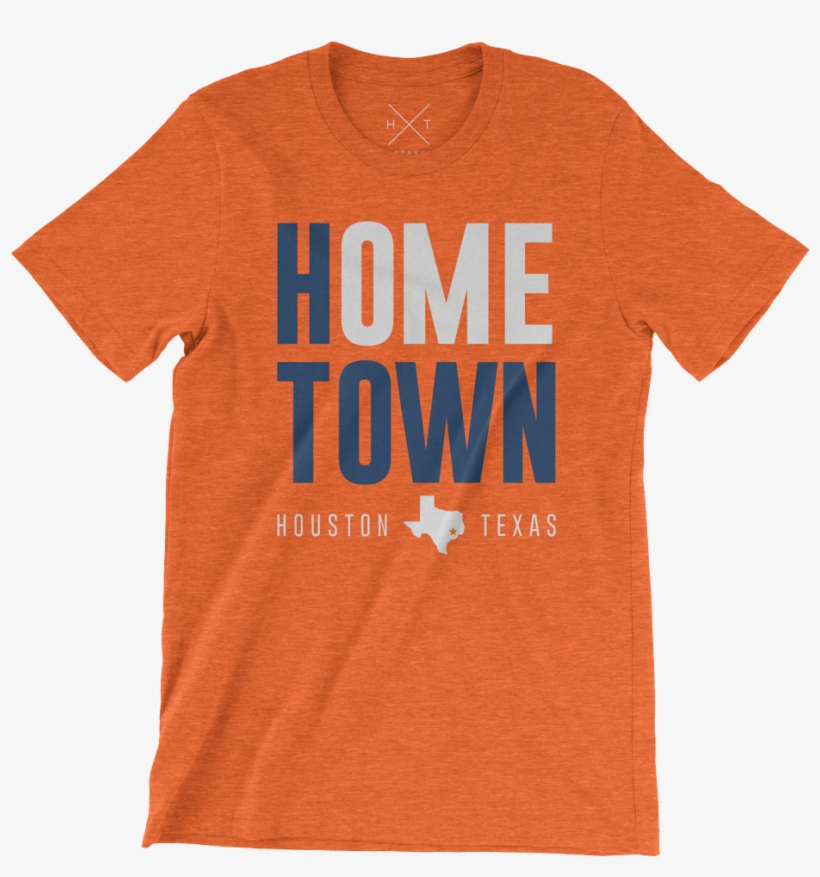 1002 H Town Home Astros Colors Orange Heather - Active Shirt, transparent png #635883