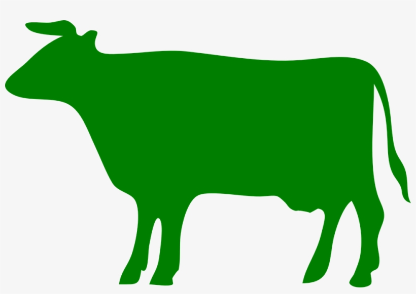 Animal Cow Free Png Transparent Background Images Free - Green Cow Silhouette, transparent png #636358