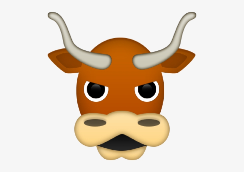 Cow Head Emoji - University Of Texas Emoji, transparent png #636530