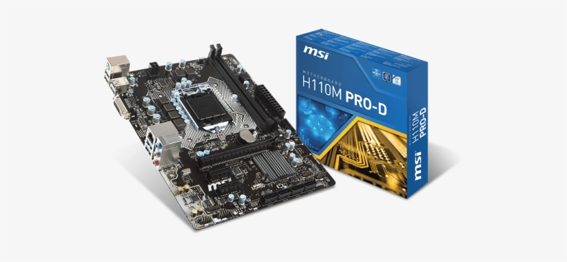 Intel H110 Motherboards H110m Pro-d - Msi H110m Pro-d Micro Atx Motherboard - Lga1151 Socket, transparent png #636570