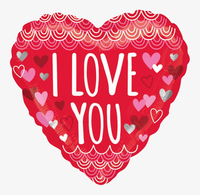 Helium Ballon Hart I Love You 45cm Leeg Of Gevuld -, transparent png #636665