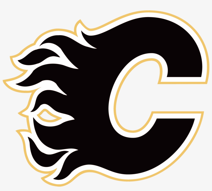 Calgary Flames Logo Black, transparent png #637072
