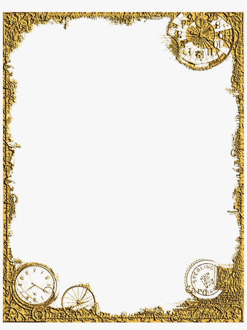 Corner Design Png - Gold Frame Clipart, transparent png #637354