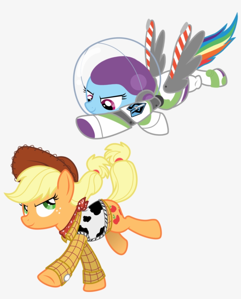 Lostinthetrees, Buzz Lightyear, Clothes, Cosplay, Costume, - Applejack Y Rainbow Dash, transparent png #637611