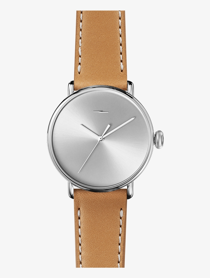 The Canfield Bolt 43mm 20mm Silver Sandblast Sunray - Shinola Shinola 41mm Runwell Leather Strap Watch, Brown/blue, transparent png #638126