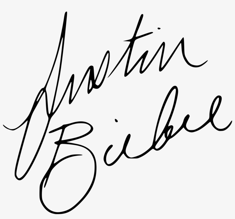 Open - Justin Bieber Signature, transparent png #638607
