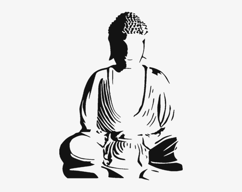 Buddha Clipart Clear - Silhouette Buddha, transparent png #638632