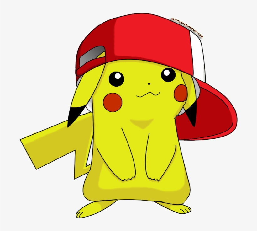 Cute Pikachu With Hat By Mlpochea On Deviantart Clip - Pikachu With Hat, transparent png #638895