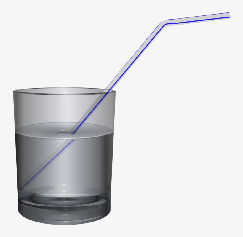 Glass Drinking Straw Water Cup - Cup Of Water With Straw, transparent png #638968