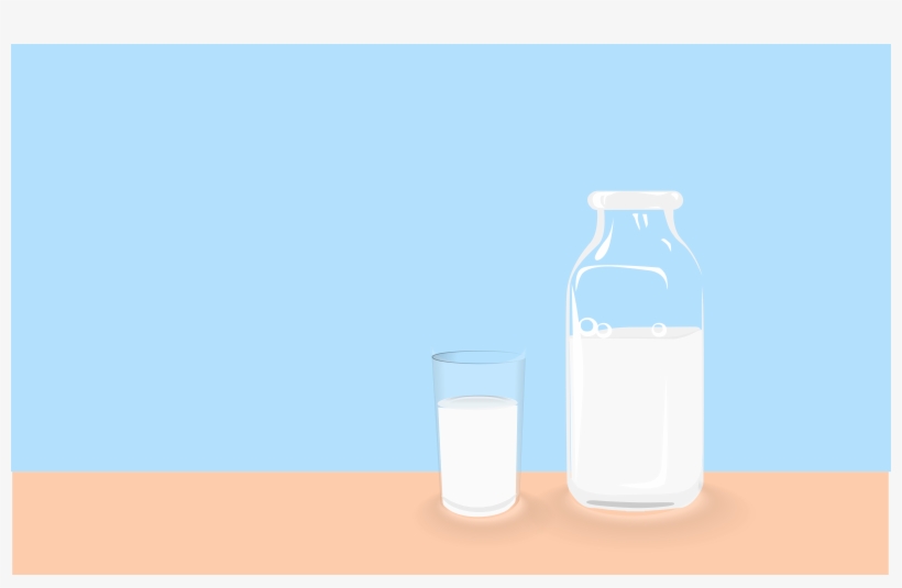 Clipart - Glass Milk Bottle Clipart Png, transparent png #639152