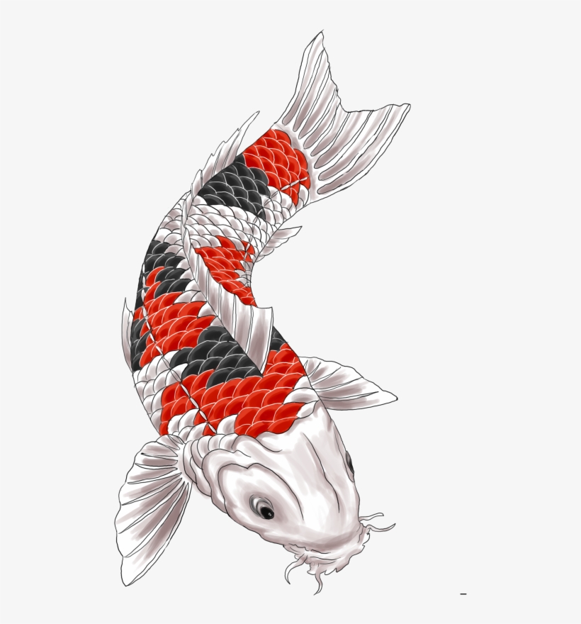 Koi Fish Tattoo Png Jpg Library Stock - Tattoo Koi, transparent png #639158