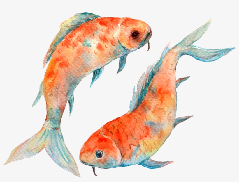 New Moon In Pisces - Watercolor Pisces, transparent png #639266