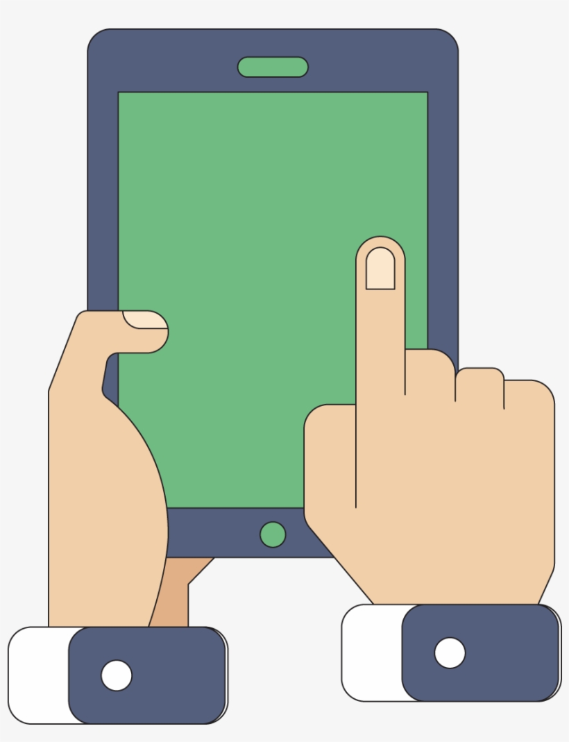 Ipad 2 Smartphone Samsung Galaxy Tab 3 Lite - Hand With Ipad Vectors, transparent png #6300922