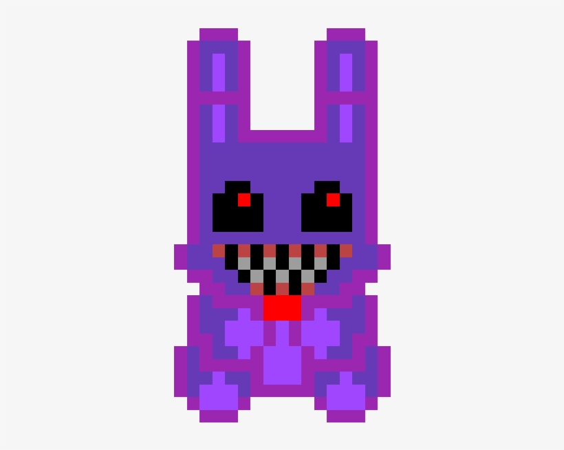 Nightmare Bonnie - Bonnie Pixel Art, transparent png #6301790