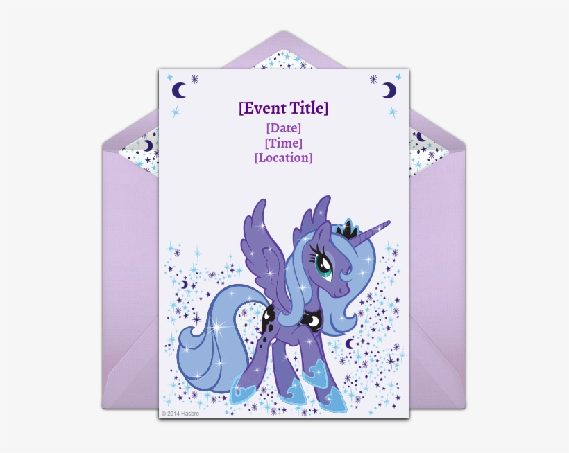 Customizable, Free Princess Luna Online Invitations - My Little Pony St Mlp Luna01 'luna' Car Window Decal, transparent png #6303572