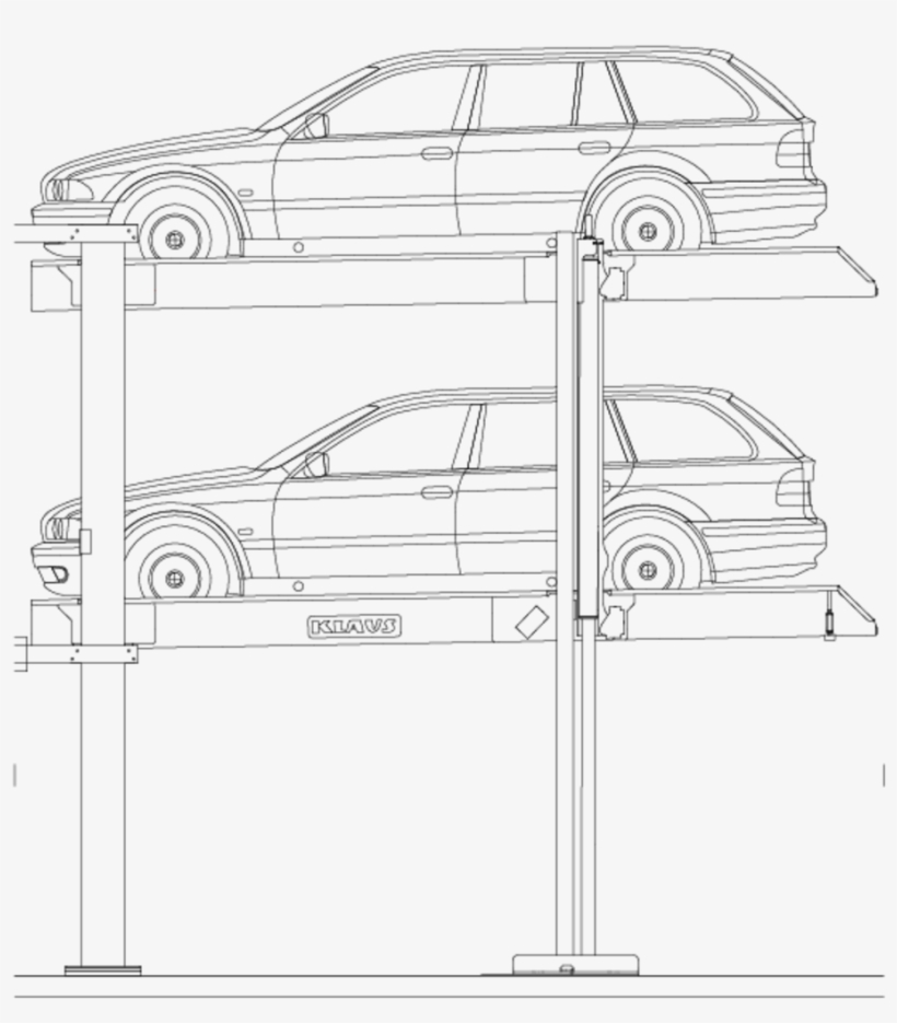Car Stackers - Stack Parking Cad Block, transparent png #6304109
