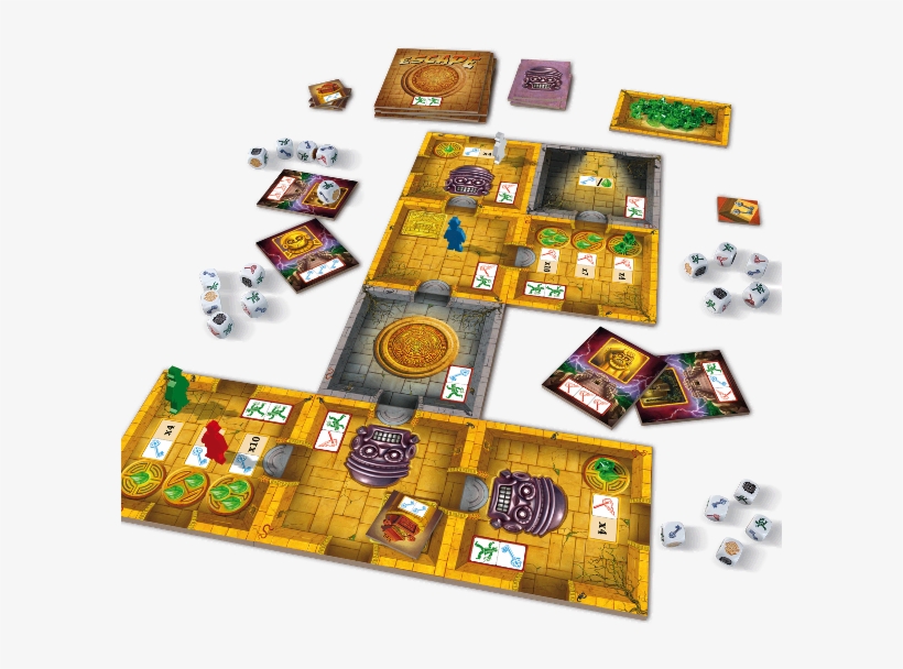 Cooperative - Queen Games Escape The Curse Of The Temple Board Game, transparent png #6304992