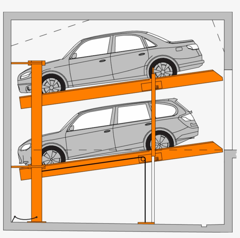 Garage Clipart Parked Car - Klaus Parking System, transparent png #6305156