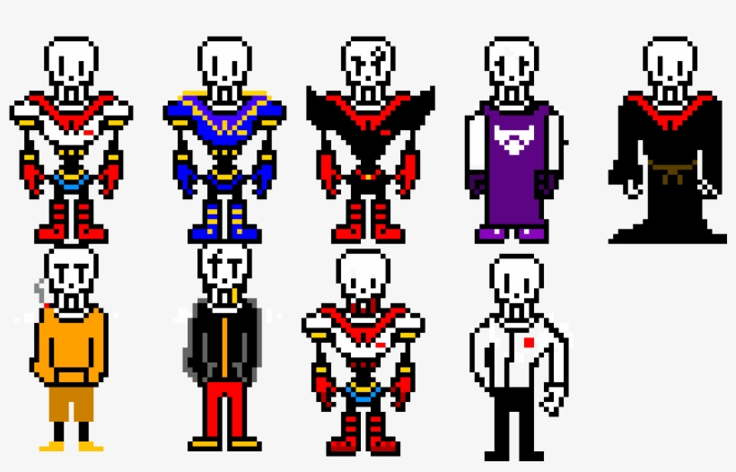 Go To Image - Papyrus Au Pixel Art, transparent png #6305227