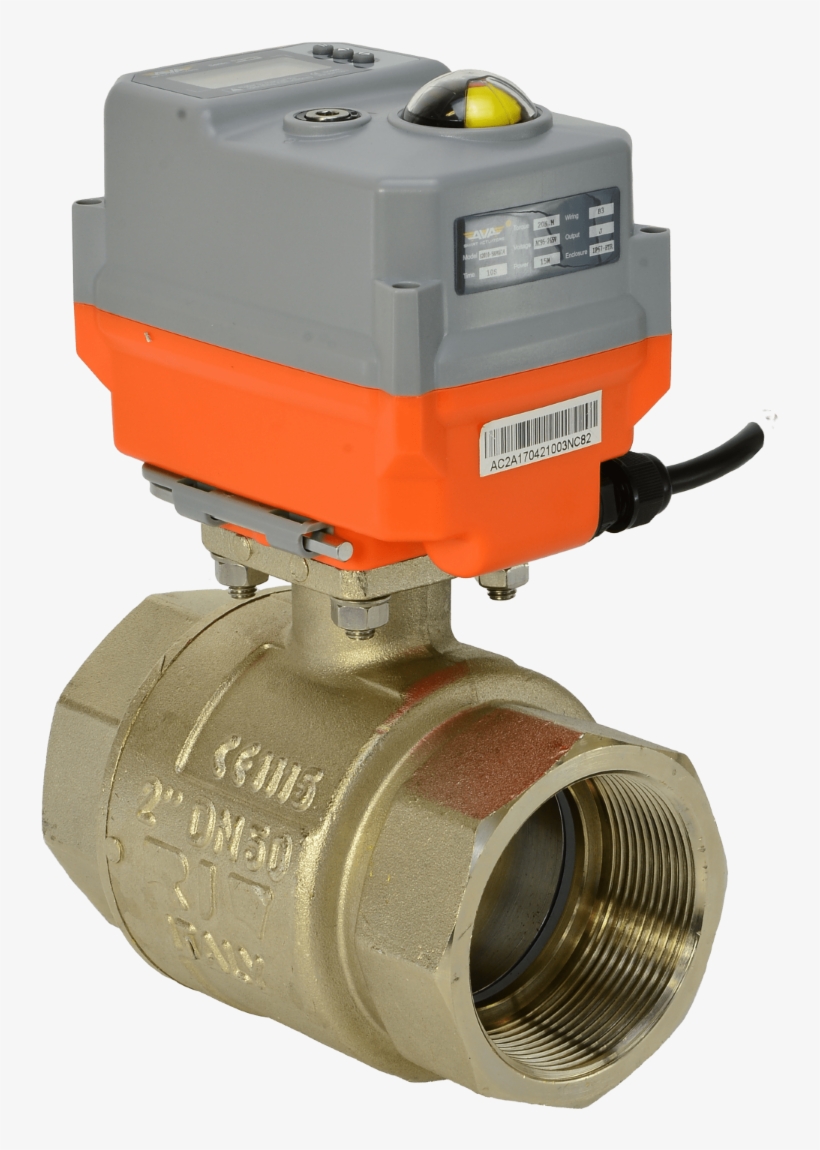 Motorized Brass Ball Valve With Ava Electric Actuator - Electric Actuator For Ball Valve, transparent png #6306093