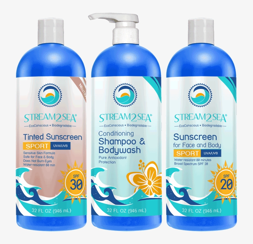 Stream2sea Bulk 32oz - Stream2sea Sunscreen For Body Sport Spf 30, transparent png #6307609