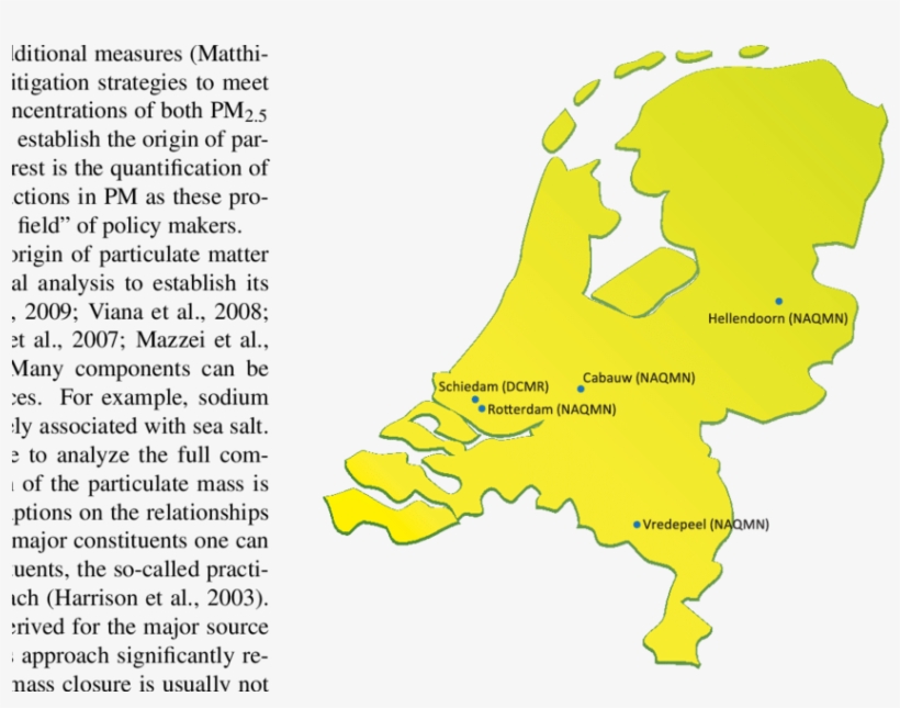 Localisation Of The Five Bop Measurement Sites In The - Map, transparent png #6307759