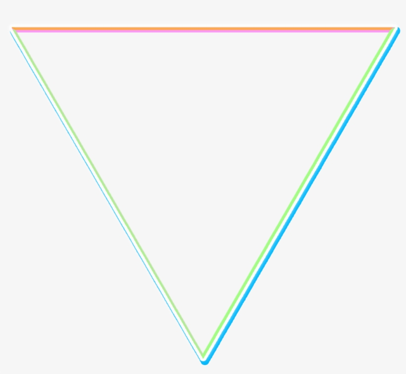 🔻 Triangle Colorful Border Abstract Lines Geometry - Line, transparent png #6308485