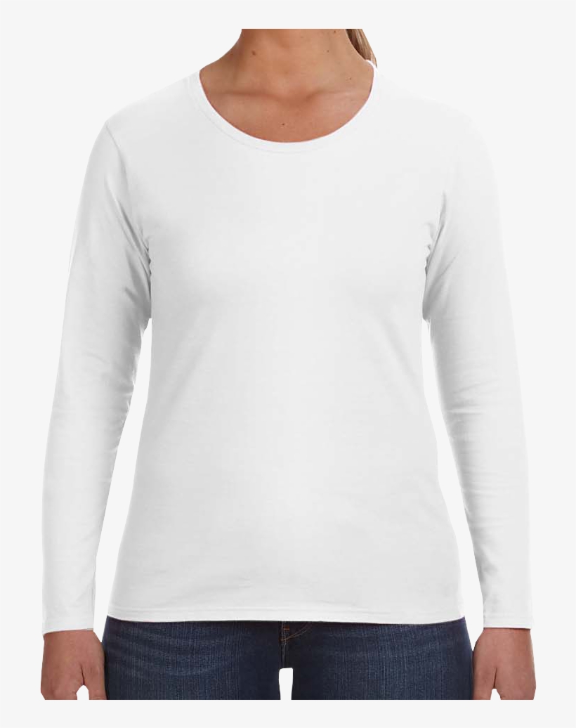 Ladies Tops In White Long Sleeve, transparent png #6308866