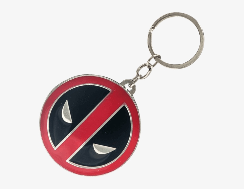 Deadpool Logo Metal Keychain - Marvel Comics Deadpool Big Face Symbol Enamel Metal, transparent png #6312316