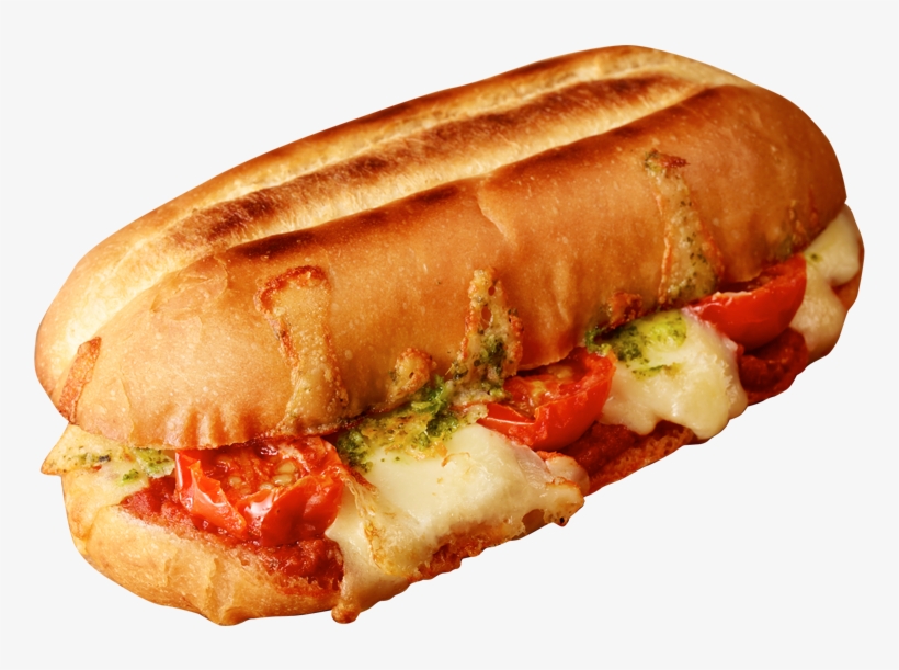 Margherita Pizza Sandwich - Grilled Chicken Sandwich Roll, transparent png #6312473