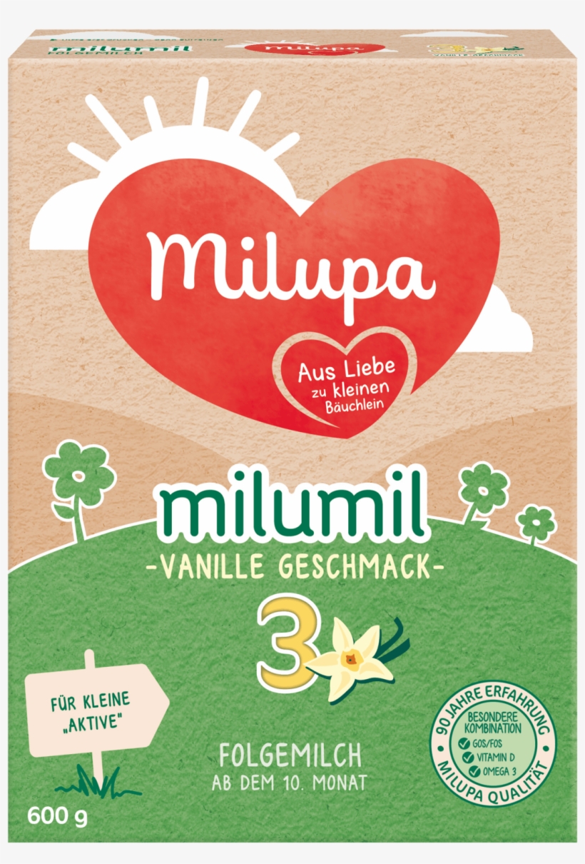 Milupa Milumil 3 Vanille Geschmack Folgemilch Ab Dem - Milupa Milumil Pre, transparent png #6313156