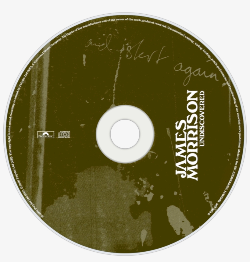 James Morrison Undiscovered Cd Disc Image - James Morrison Limited Edition, transparent png #6314724