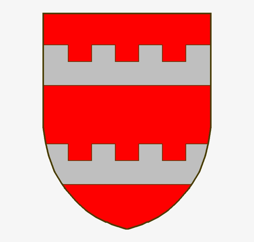 De Gueules À Deux Fasces Crénelées D'argent - Emblem, transparent png #6318286