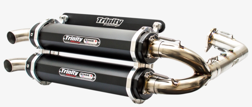 Stage 5 Dual Exhaust System, Black Muffler - 2018 Rzr Turbo Exhaust, transparent png #6321015