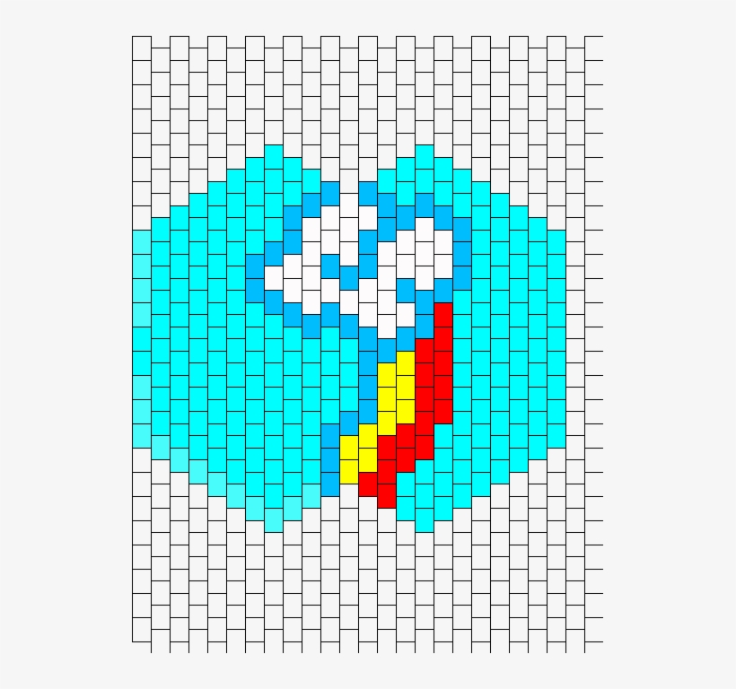 Rainbow Dash Cutiemark Mask Bead Pattern - Bead, transparent png #6321663