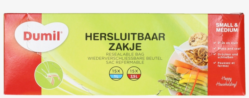 Altijd Handig Deze Hersluitbare Zakjes Van Dumil - Dumil Hersluitbare Zakjes 30st, transparent png #6321800