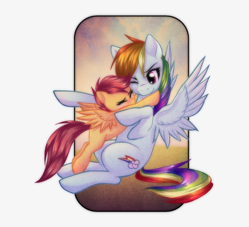 Oh Hey One Of These Singalong Projects From Ponychan - Rainbow Dash And Scootaloo, transparent png #6322505