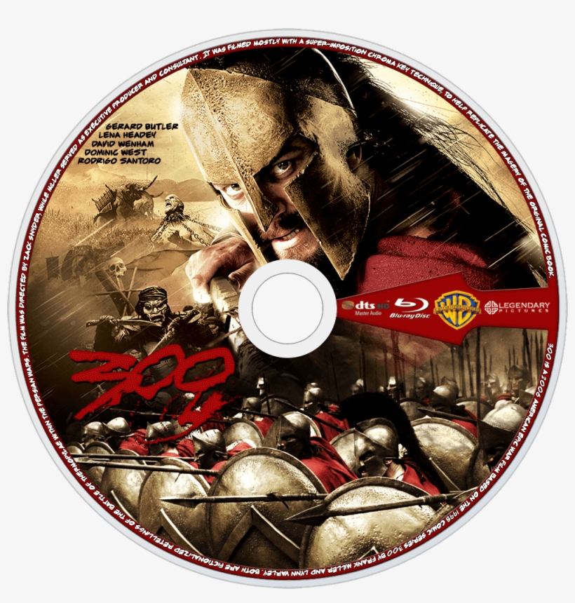 300 Bluray Disc Image - Spartans Shields Spears Movie 24x18 Print Poster, transparent png #6323377