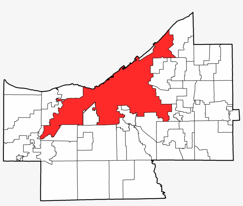 Location In Cuyahoga County - Map Of Cleveland Ohio, transparent png #6324120