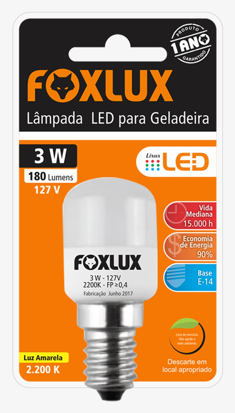 Lampada Led Geladeir - Lampe Led Pour Hotte 2,5w E14 2700k 200lm S/c (893012), transparent png #6324226