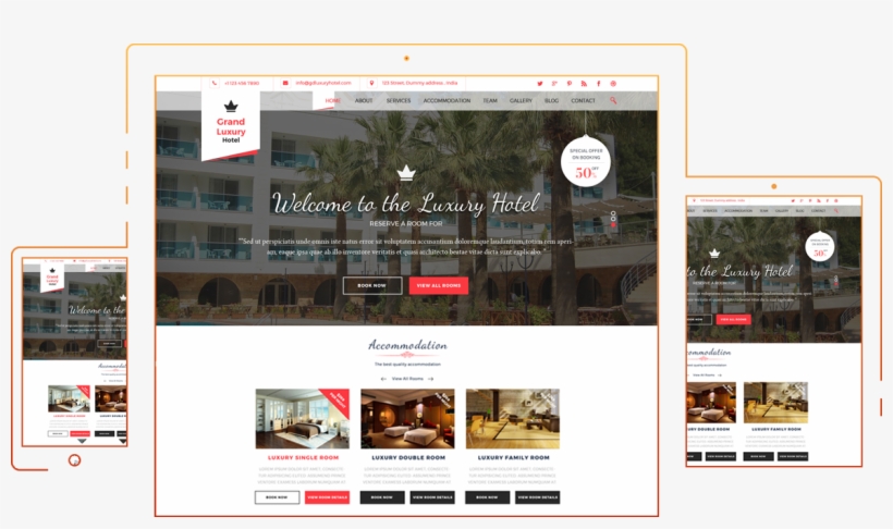 Free Hotel Resort Wordpress Theme - Theme Hotel Wordpress Nulled, transparent png #6325065