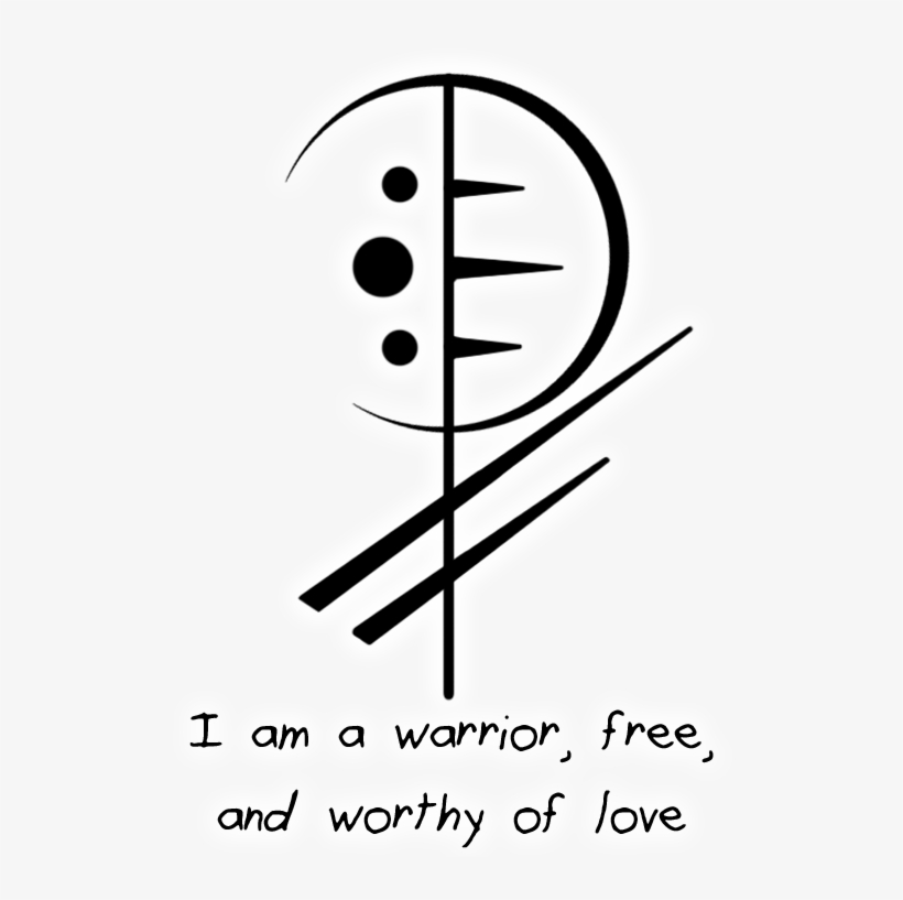 “i Am A Warrior, Free, And Worthy Of Love” Sigil Requested - Tattoo Symbol For Warrior, transparent png #6325126
