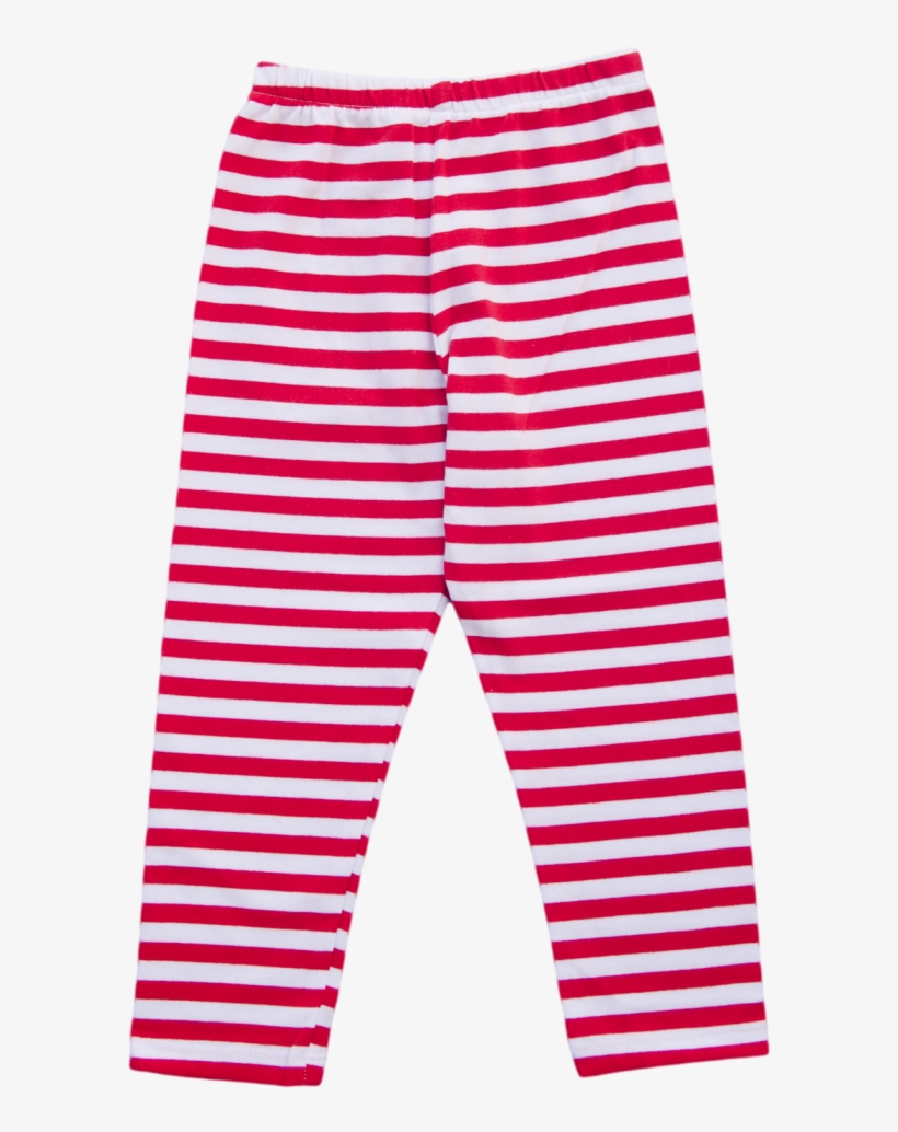 The Bailey Boys Red And White Striped Leggings - Pants On White Background, transparent png #6325352