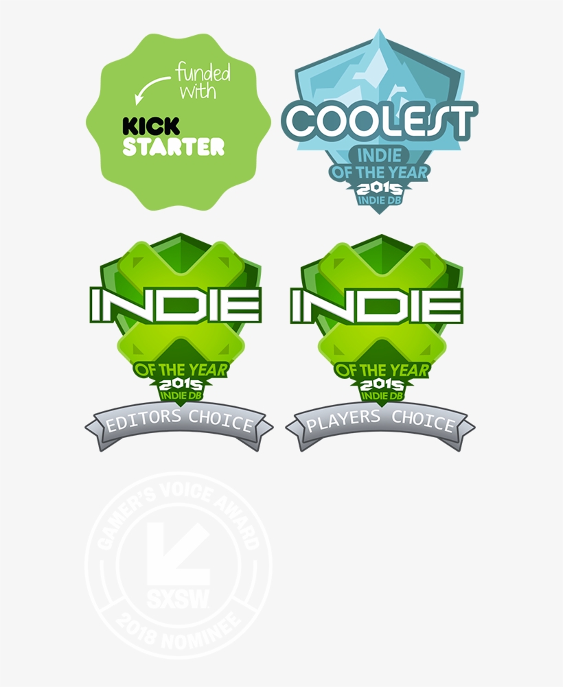 Coolest Indie Game Of The Year Award 2015 - Kickstarter, Inc., transparent png #6325505