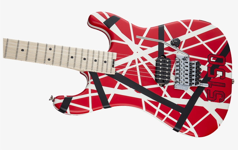 Evh Striped Series 5150® Maple Fingerboard Red Black - Evh Striped Series 5150 Electric Guitar - Red/black/white, transparent png #6325790