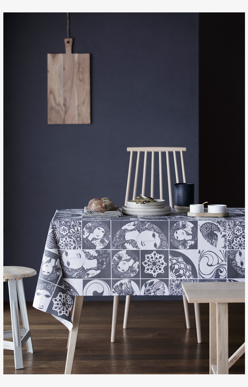 Wiinblad Acrylic Tablecloth Blue W140 Cm Bjørn Wiinblad - Bjørn Wiinblad - Tea Towel, Blue, transparent png #6326785